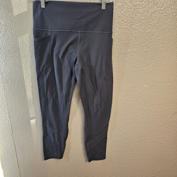 Athleta Legging Lot Med Salutation Stash II Textured Tight & Black Gym Wear S585 - Picture 3 of 13